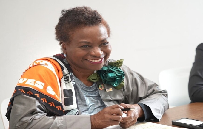 UNFPA Executive Director Natalia Kanem, during an interview with Yonhap News