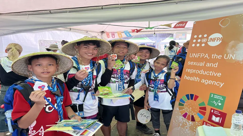 잼버리 스카우트 대원들, UNFPA 프로그램으로 성과 재생산 건강에 대해 배워